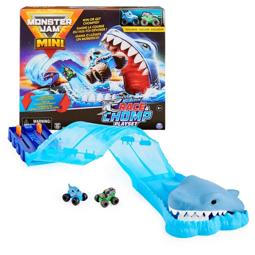 Monster Jam Mini Megalodon Race & Chomp Track - Picture 1 of 9